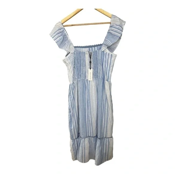 Heartloom Spencer Stripe Lace & Ruffle Sun Dress M